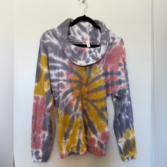 Pilcro Angie Tie Dye Cowl Neck Long Sleeve Thermal in Size Small - Picture 3 of 7